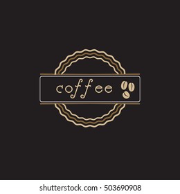 Coffee shop logo design template. Retro coffee emblem. Vector art.