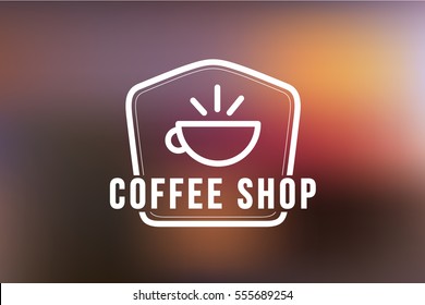 Coffee shop logo design template. cup logo. cafe sign