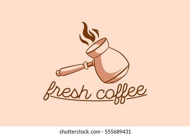 Coffee shop logo design template. cafe sign . fresh coffee logo