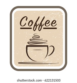 Coffee shop logo design template. Retro coffee emblem. Vector art.