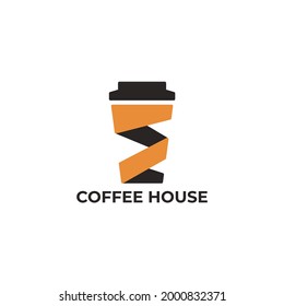 Coffee Shop Logo Design Template.Vector Illustration