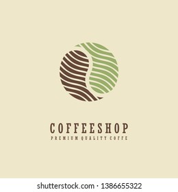 Coffee shop logo design vector symbol