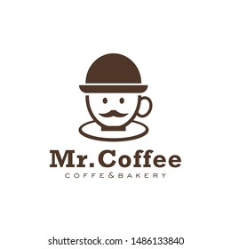 Coffee shop logo design. Vector illustration.