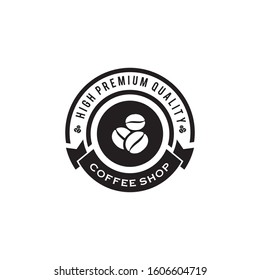 Coffee shop logo design vector illustration template