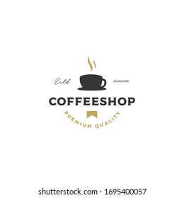 Coffee shop logo design vector illustration