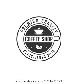 Coffee shop logo design vector illustration
