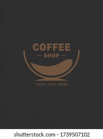 coffee shop logo design. vector illustration