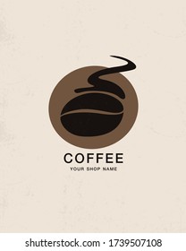 coffee shop logo design. vector illustration