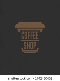 coffee shop logo design. vector illustration