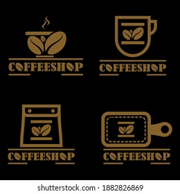 Vector de diseño del logotipo de la cafetería