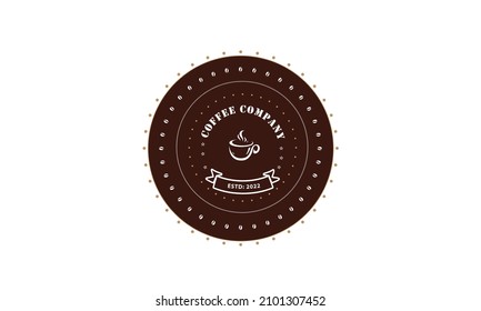 Diseño del logo de la tienda de café elemento gráfico vectorial. Icono de la cafetería. Logo de la compañía del café. Logo de la barra del café. Logo vintage para comida y bebida en restaurantes. Elementos de diseño. Estilo vintage. Ilustración vectorial.