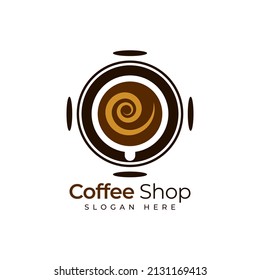 Coffee shop logo design vector