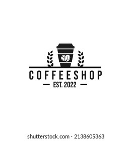 Coffee shop logo design vector