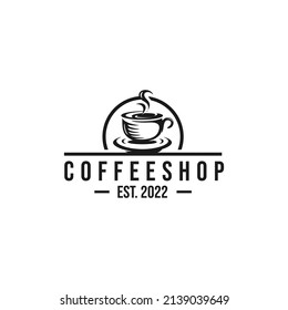 Coffee shop logo design vector