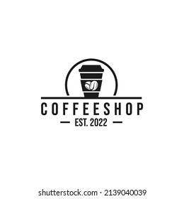 Coffee shop logo design vector
