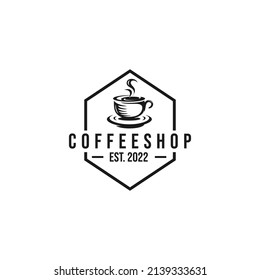 Coffee shop logo design vector