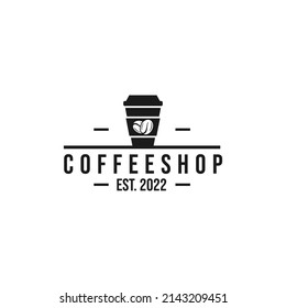 Coffee shop logo design vector