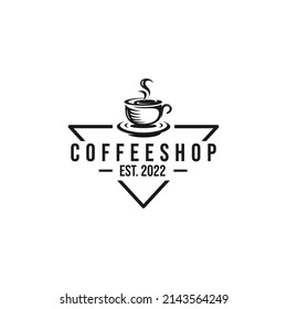 Coffee shop logo design vector