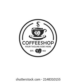 Coffee shop logo design vector