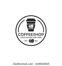Coffee shop logo design vector