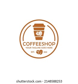Coffee shop logo design vector
