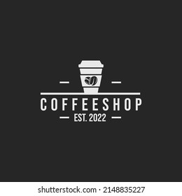 Coffee shop logo design vector