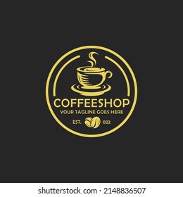 Diseño vectorial del logotipo de la cafetería