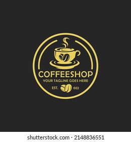 Diseño vectorial del logotipo de la cafetería