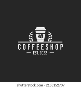 Coffee shop logo design vector