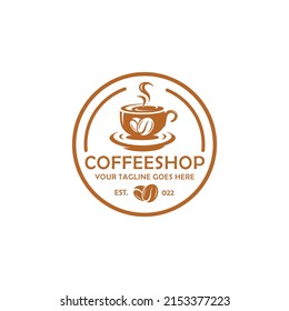 Diseño vectorial del logotipo de la cafetería