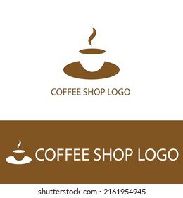 Coffee shop logo design in vector for business.