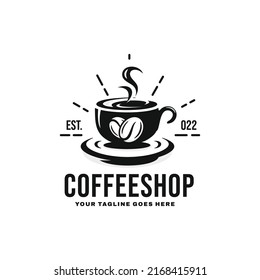 Coffee shop logo design vector. Coffee logo. Coffee cup logo