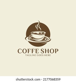 Coffee shop logo design vector template