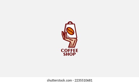 Coffee shop logo design vector template