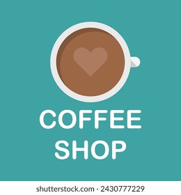 coffee shop Logo design, Vector illustration. 