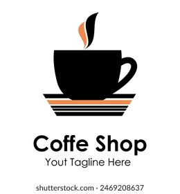 Vector de diseño de logotipo de cafetería