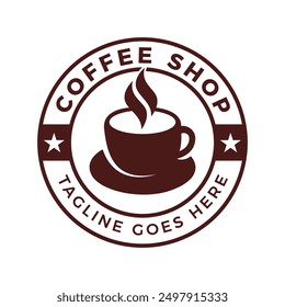 Coffee Shop Logo Design Vector Template. eps