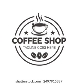 Coffee Shop Logo Design Vector Template. eps