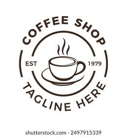 Coffee Shop Logo Design Vector Template. eps