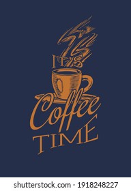 Coffee shop logo and emblem. Cup of drink. Vintage retro badges set. Hand Drawn engraved sketch. Templates for t-shirts, typography or signboards.