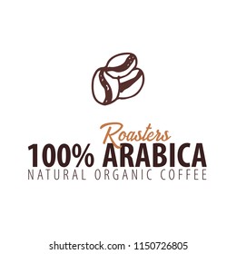 Coffee shop logo or emblem with doodle element. Perfect for your business design