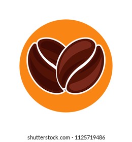 Coffee shop logo emblem icon template. Cappuccino drink vector illustration