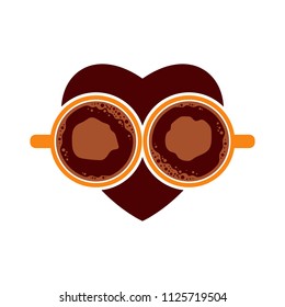 Coffee shop logo emblem icon template. Cappuccino drink vector illustration