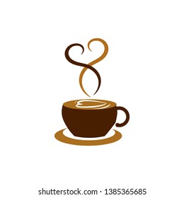 Coffee shop logo emblem vector