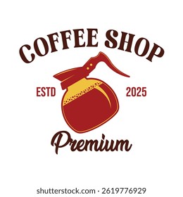 Coffee shop logo emblem vector design