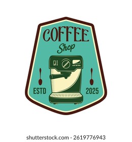 Coffee shop logo emblem vector design