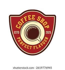 Coffee shop logo emblem vector design
