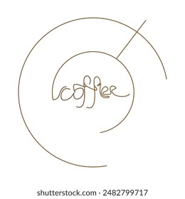 Logo de la cafetería, café expreso.