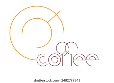 Coffee shop logo, espresso coffee. Sign emblem