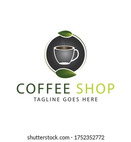 Coffee Shop Logo with Graphics, Coffee Cup. Coffee Logo. Vector Logo Elements